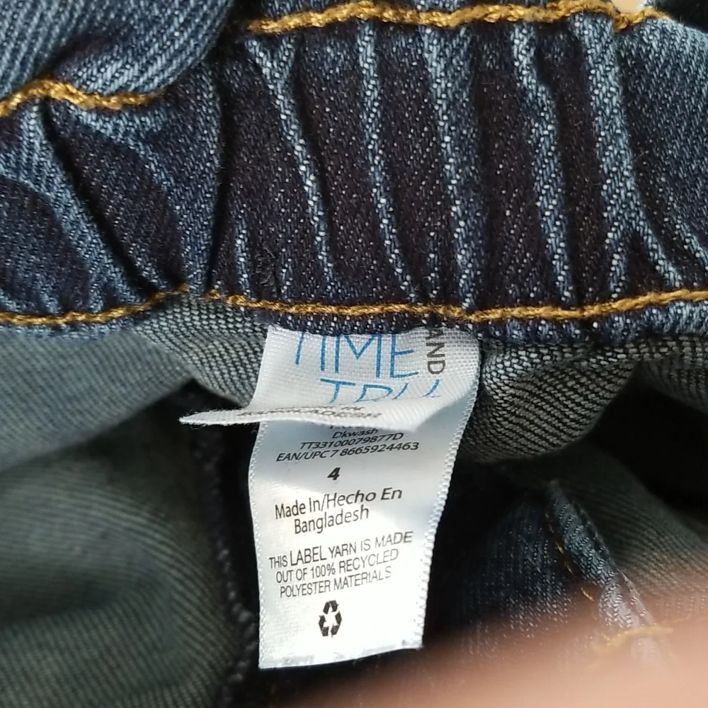 Time and Tru Elastic Waist Deep Pocket Jeans 4